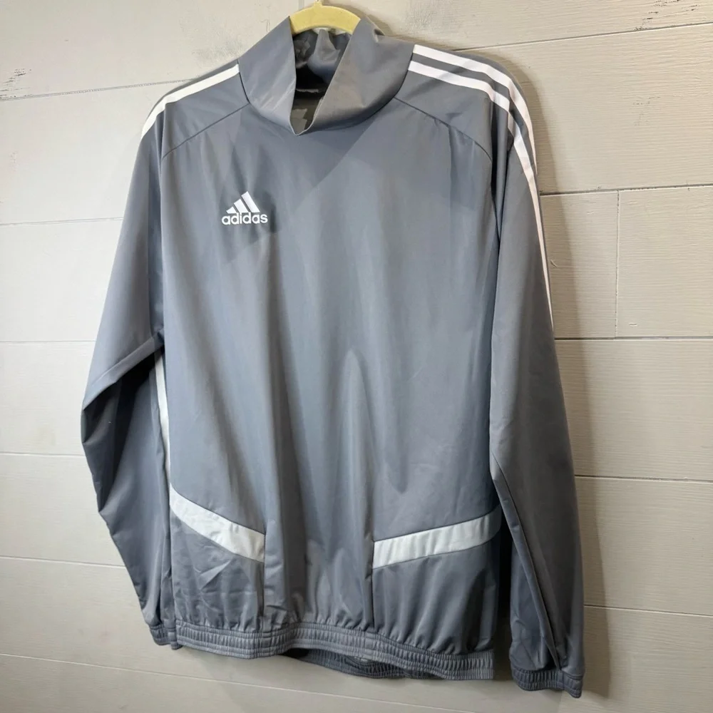 Adidas Men's Gray Pull Over Lightweight Climastorm Jacket Size Small